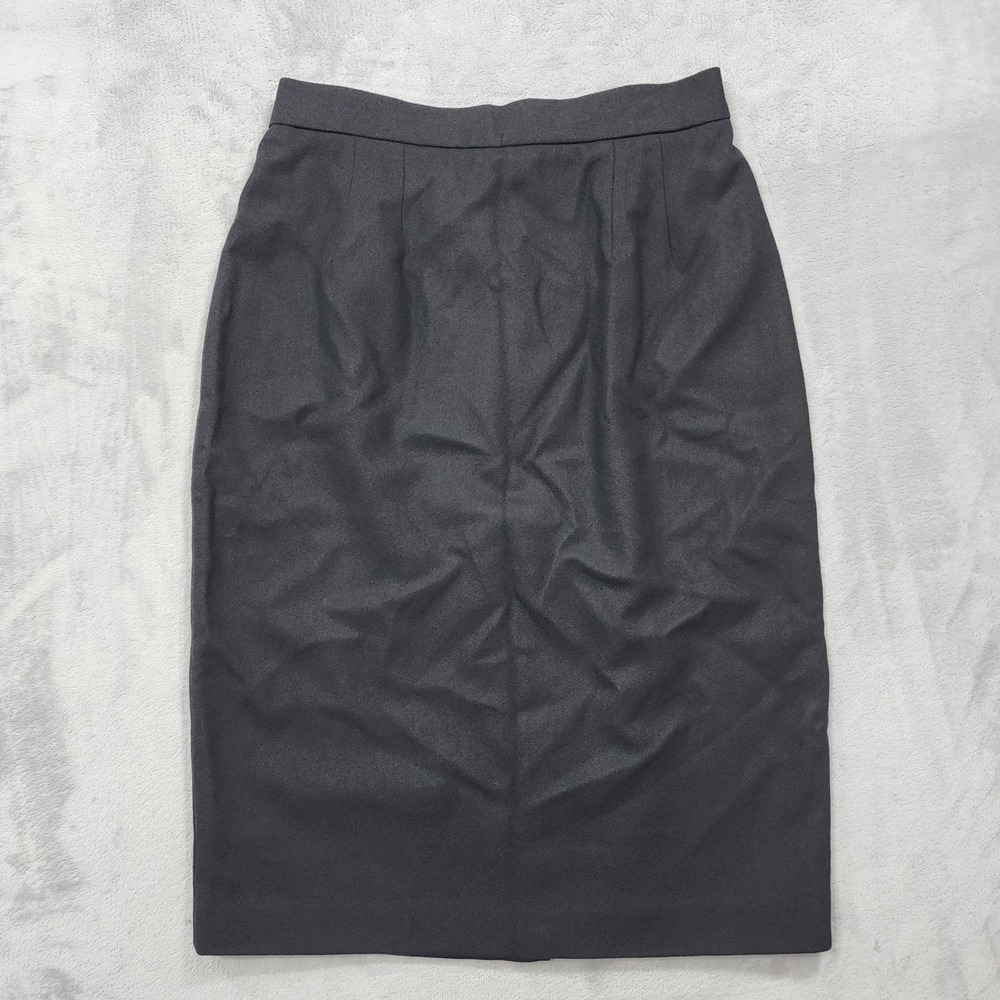 Vintage‎ Panther Skirt Womens S Black Wool High Waist Pencil Lined Office Mod